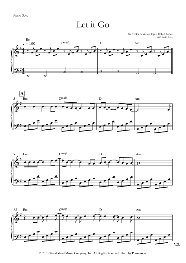 Let It Go (arr. João Reis)