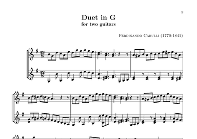 Duet in G for two guitars (arr. Anderson Branco)