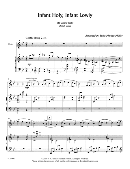 Infant Holy, Infant Lowly (arr. Spike Maiden Müller)