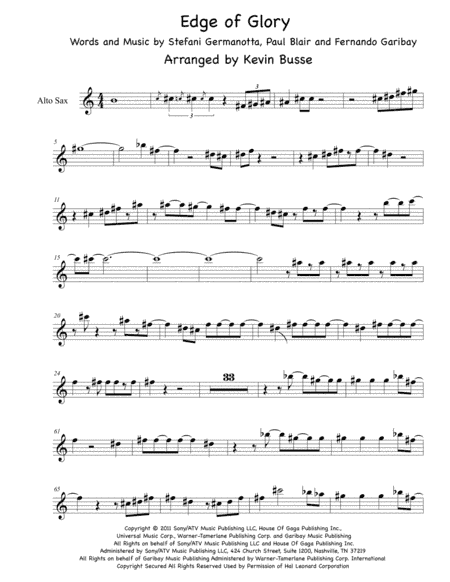The Edge Of Glory (arr. Kevin Busse)