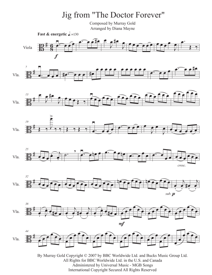 The Doctor Forever (arr. Diana Mayne)