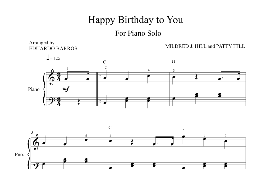 Happy Birthday to You (arr. Eduardo Barros)