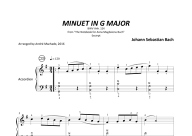 Minuet In G Major (Accordion) (arr. André Machado)