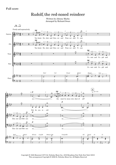 Rudolph The Red-nosed Reindeer (arr. Richard Swan)