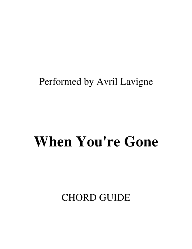 When You're Gone (arr. RWM)