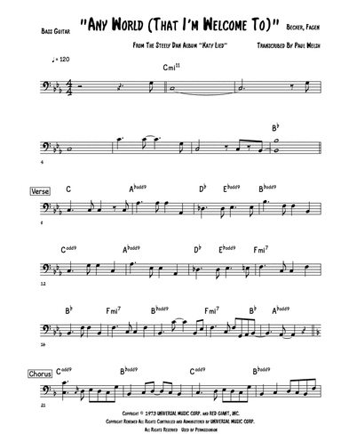 Any World (that I'm Welcome To) (arr. Accubass)