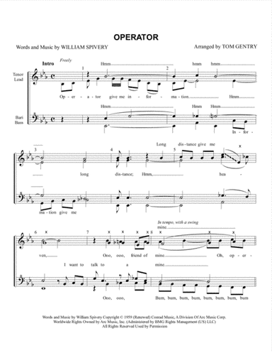 Operator (arr. Tom Gentry)