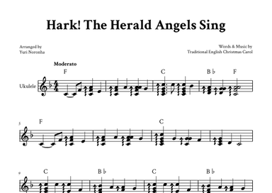 Hark! The Herald Angels Sing - Fingerstyle Ukulele (F Major) (arr. Yuri Noronha)