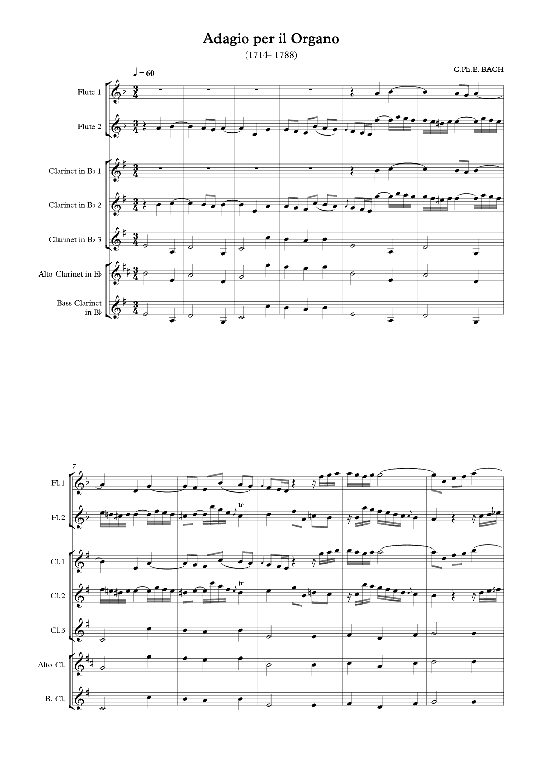 Adagio per il Organo - C.Ph.E. Bach (arr. Jope)