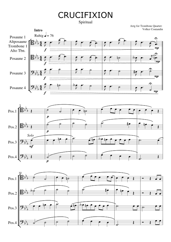 Crucifixion (arr. Volker Coutandin)