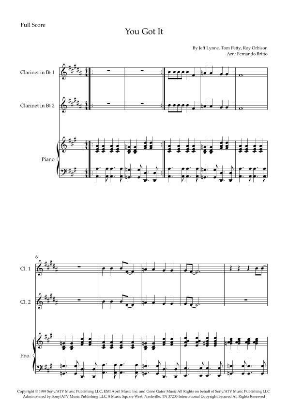 You Got It (arr. Fernando Britto)