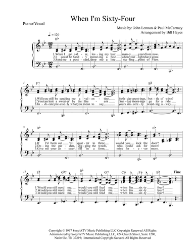 When I'm Sixty-four (arr. Bill Hayes)
