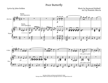 Poor Butterfly (arr. Dominic Meccia)