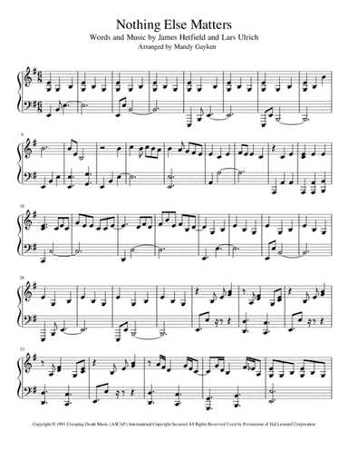 Nothing Else Matters (arr. Mandy Gayken)