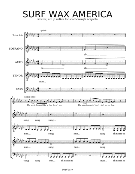 Surf Wax America (arr. Patrick Volker)