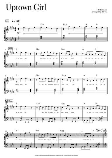 Uptown Girl (arr. AJ Tan)