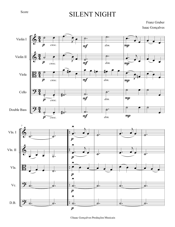 Silent Night (arr. Isaac Gonçalves)