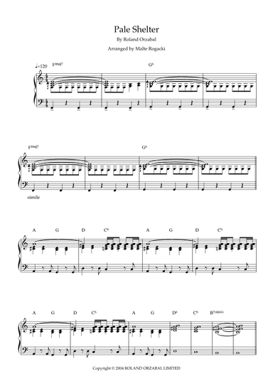 Pale Shelter (arr. Malte Rogacki)