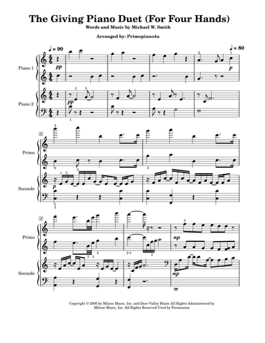 The Giving (arr. Primopiano4u)