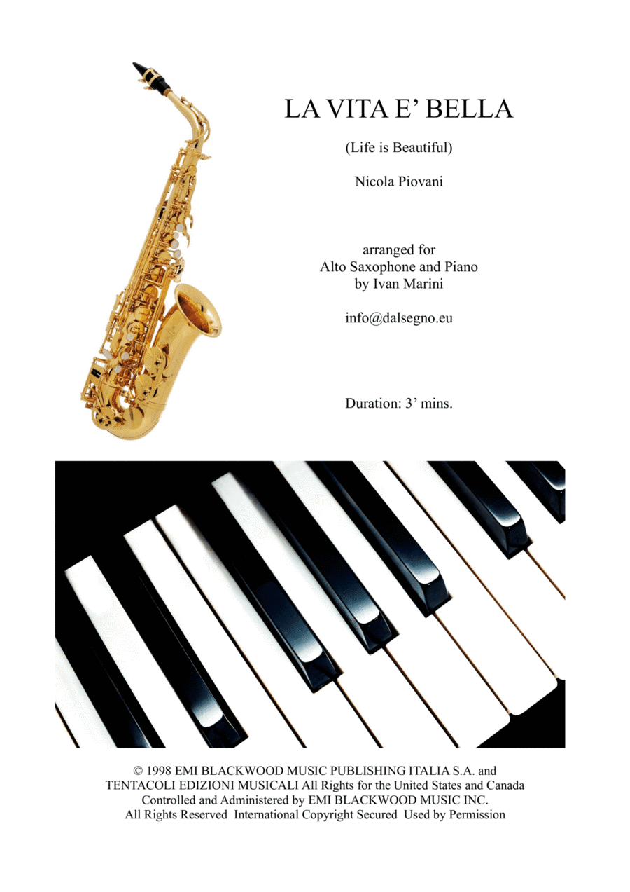 Life Is Beautiful (la Vita E Bella) (arr. Ivan Marini)