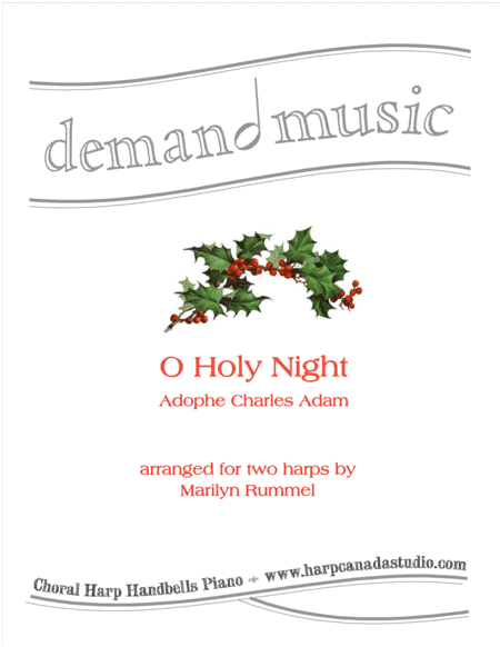 O Holy Night - arranged for two lever or pedal harps (arr. Marilyn Rummel)