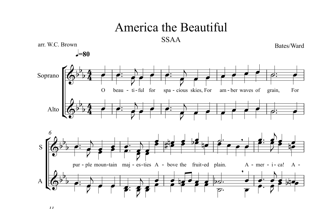 America the Beautiful (arr. William C. Brown)