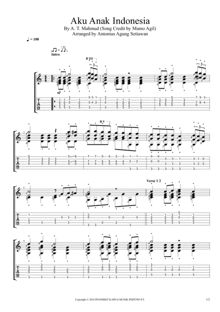 Aku Anak Indonesia (arr. Antonius Agung Setiawan)