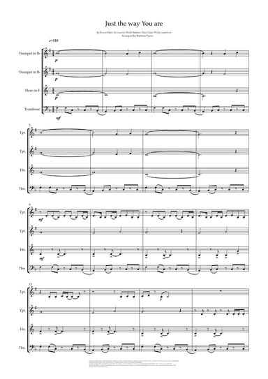 Just The Way You Are (arr. Matthew pyeon)