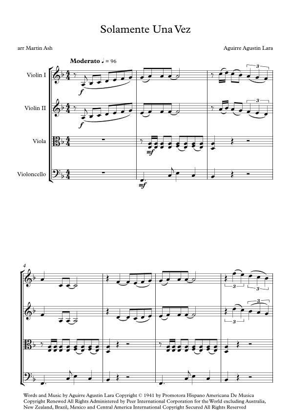 Solamente Una Vez (arr. Martin Ash)