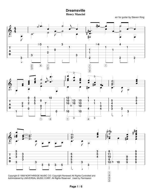 Dreamsville (arr. Steven King)