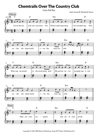 Chemtrails Over The Country Club (arr. Pave)