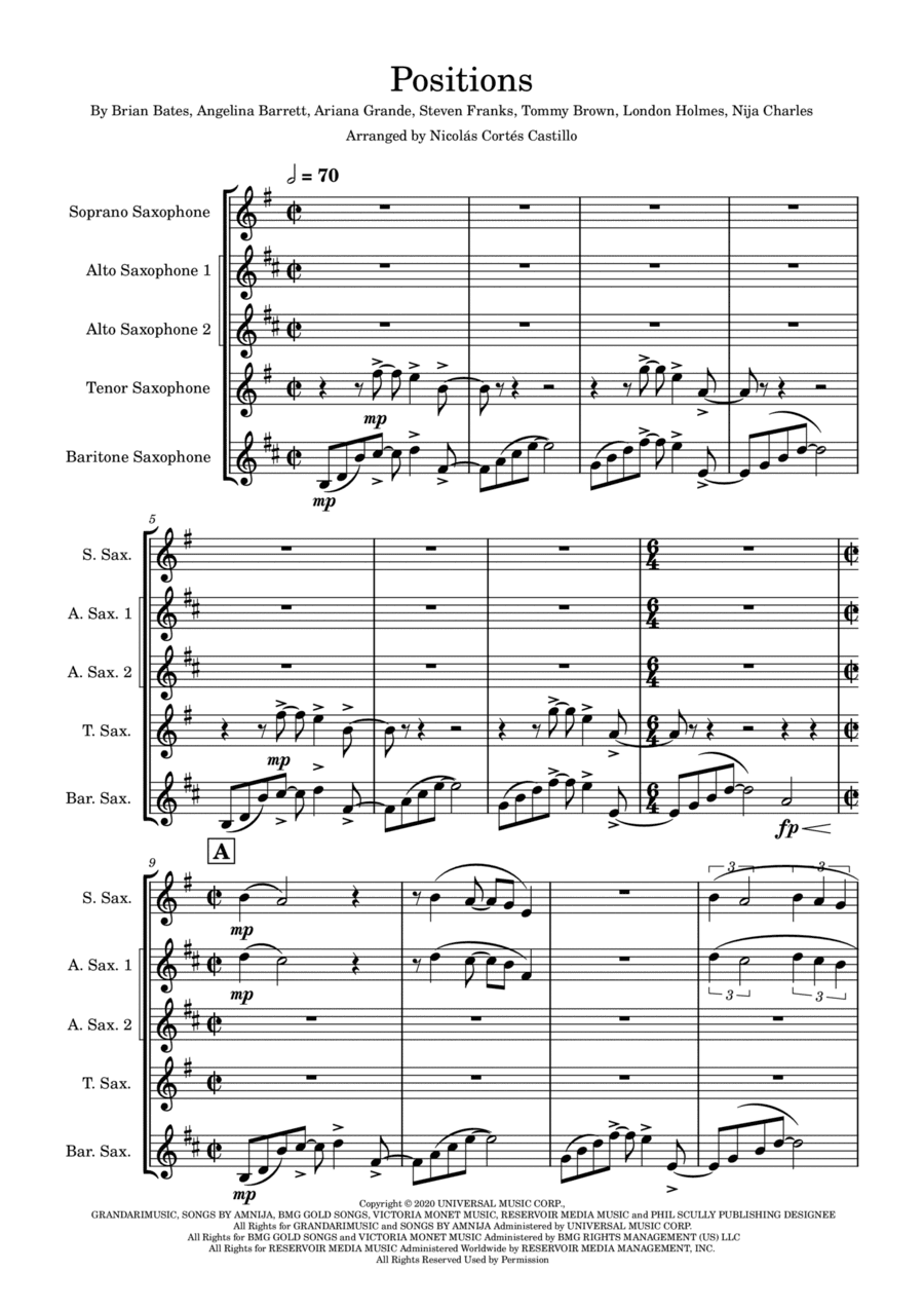 Positions (arr. Nicolás Cortés Castillo)