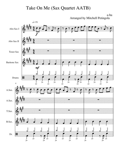 Take On Me (arr. Mitchell Petingola)