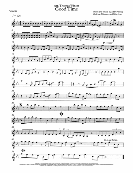 Good Time (arr. Thomas Winter)
