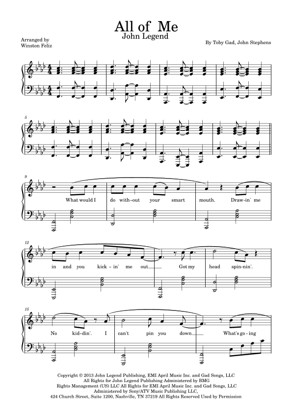 All Of Me (arr. Winston Feliz)