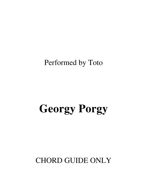 Georgy Porgy (arr. RWM)