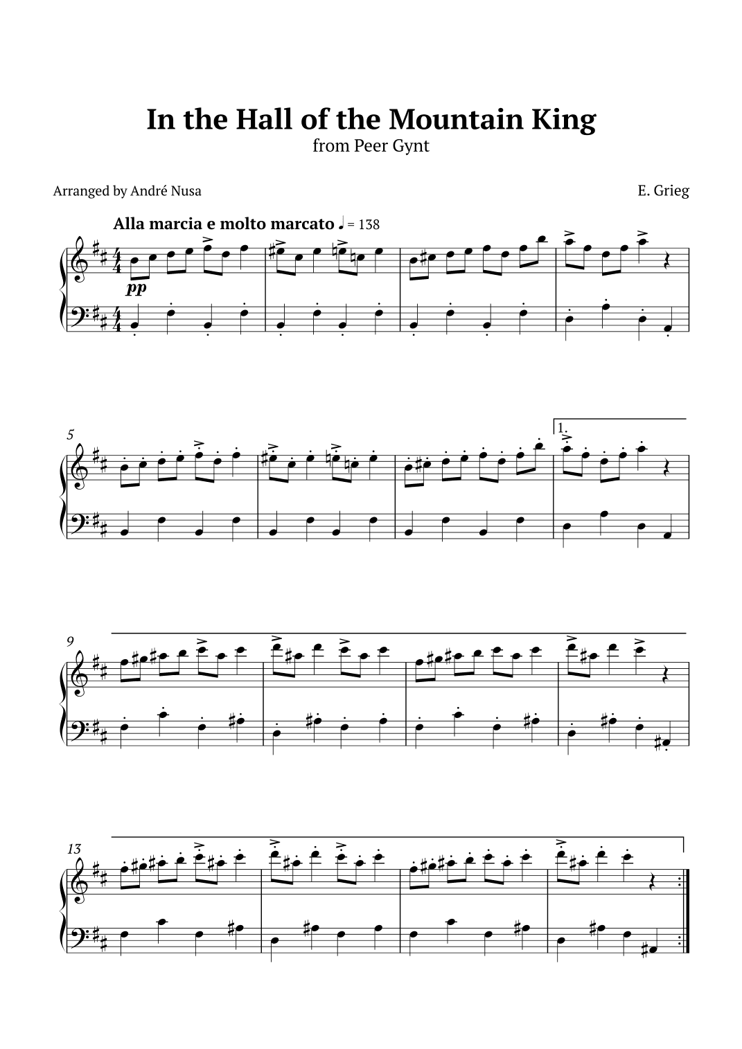 In the Hall of the Mountain King (arr. André Nusa)