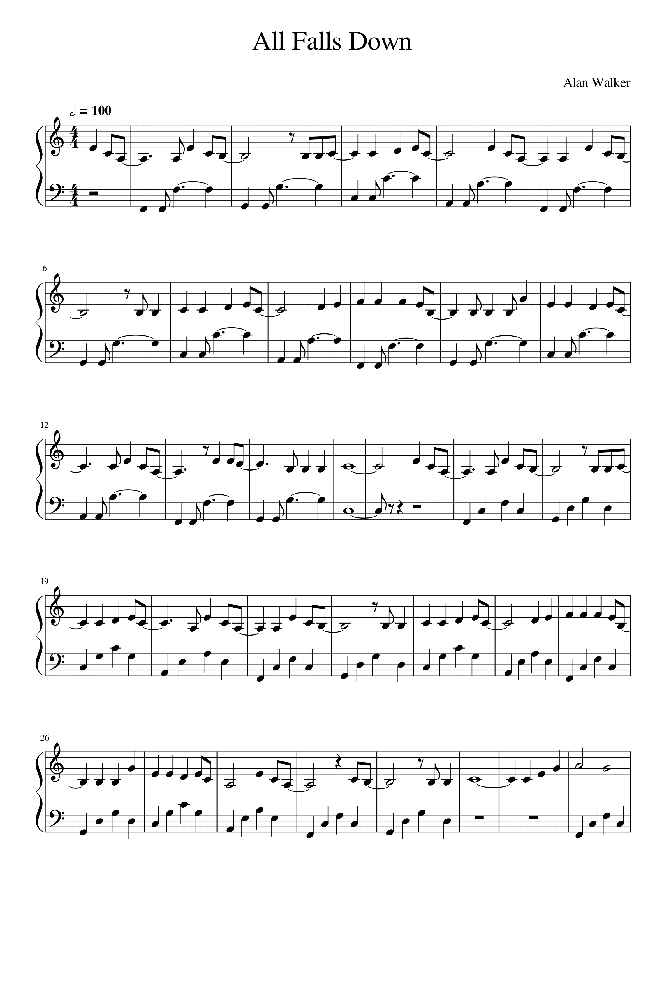 All Falls Down (arr. Alan Olav Walker)