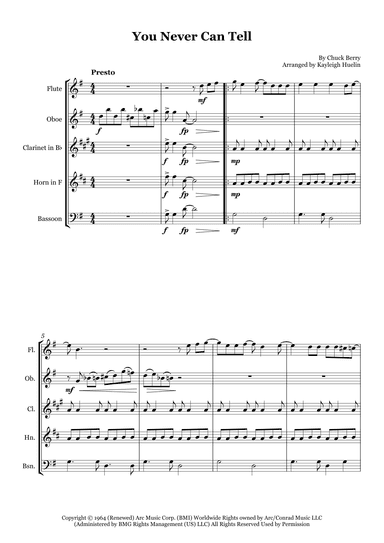 You Never Can Tell (arr. Kayleigh Huelin)