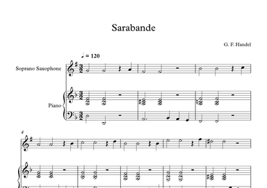 Sarabande - George Frideric Handel (Soprano Sax + Piano) (arr. Digital Book Music)