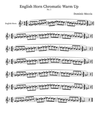 English Horn Chromatic Warm Up