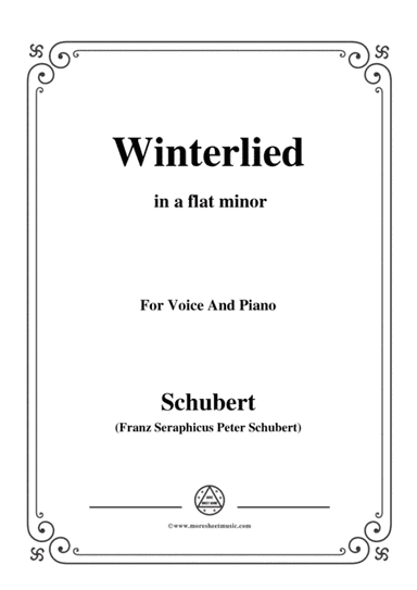 Schubert-Winterlied,in a flat minor,for Voice&Piano (arr. MSM)