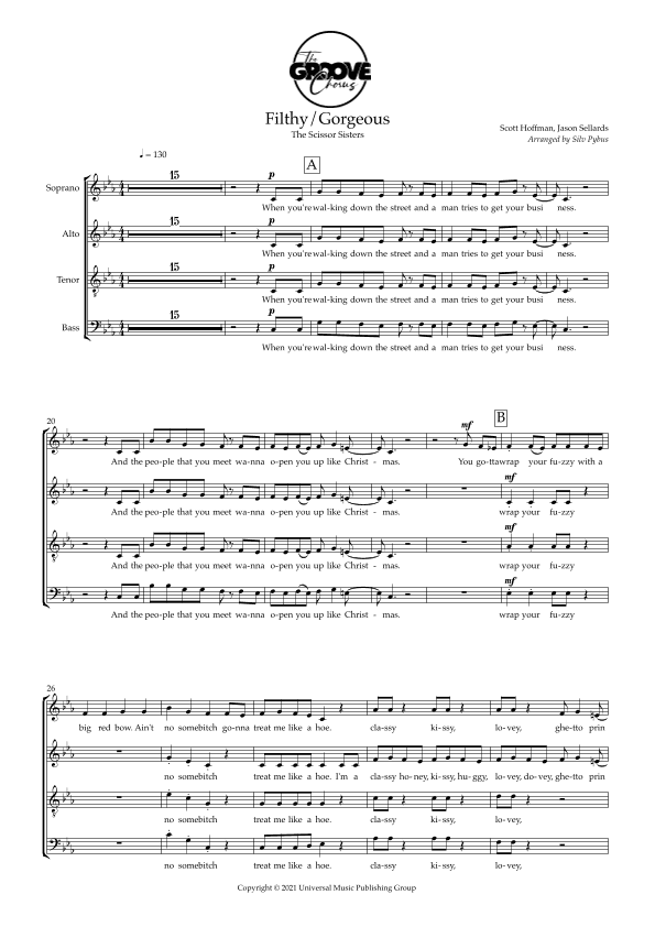 Filthy/gorgeous (arr. Silv Pybus)