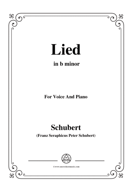 Schubert-Lied(Mutter geht durch ihre Kammern),D.373,in b minor,for Voice&Piano (arr. MSM)
