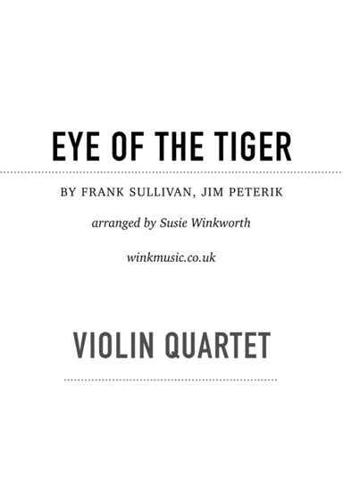 Eye Of The Tiger (arr. Susie Winkworth winkmusic.co.uk)