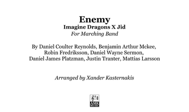 Enemy (arr. Xander Kasternakis)