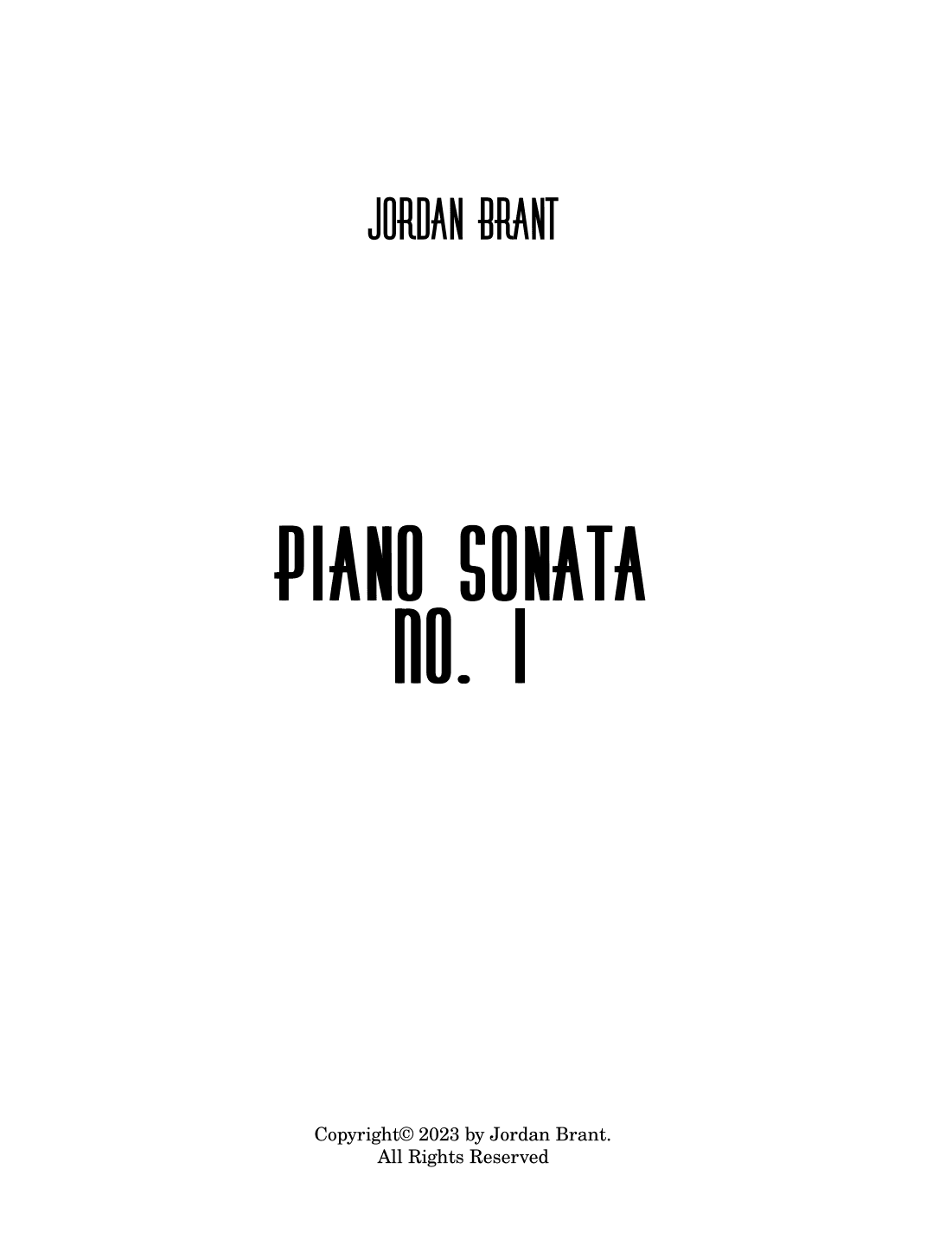Piano Sonata No. 1