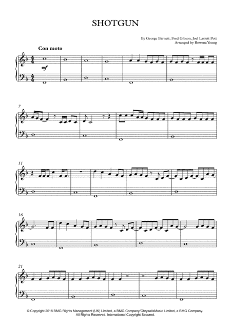 Shotgun (arr. Rowena Young)