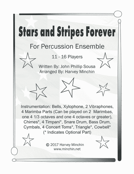 Stars and Stripes Forever for Percussion Ensemble (arr. Harvey Minchin)