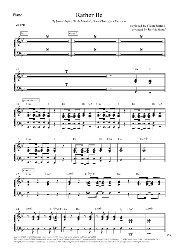 Rather Be (arr. Joeri de Graaf)